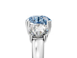 Silver Three-Stone Fancy Blue Round Cut Cut Diamond Ring with Channel Set Band and Four-Prong Setting_29
