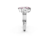 Silver Three-Stone Fancy Pink Marquise Cut Cut Classic Band Prong Setting Ring_8