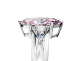 Silver Three-Stone Fancy Pink Marquise Cut Cut Diamond Ring with Trillion Side Stones on a Split Shank Band_17