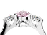 Silver Three-Stone Fancy Pink Pear Cut Cut Classic Band Prong Setting Ring_10