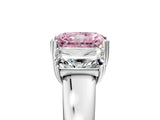 Silver Three-Stone Fancy Pink Radiant Cut Cut Diamond Ring with Channel Set Band and Four-Prong Setting_77