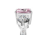 Silver Three-Stone Fancy Pink Radiant Cut Diamond Channel Set Engagement Ring with Prong Setting_23