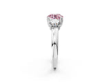 Silver Three-Stone Fancy Pink Round Cut Cut Diamond Ring with Channel Set Band and Four-Prong Setting_32