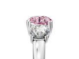 Silver Three-Stone Fancy Pink Round Cut Cut Diamond Ring with Channel Set Band and Four-Prong Setting_35