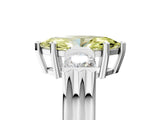 Silver Three-Stone Fancy Yellow Marquise Cut Cut Classic Band Prong Setting Ring_11