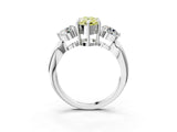 Silver Three-Stone Fancy Yellow Pear Cut Diamond Channel Set Engagement Ring with Prong Setting_27