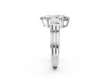 Silver Three-Stone Marquise Cut Cut Classic Band Prong Setting Ring_9