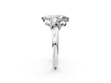 Silver Three-Stone Marquise Cut Cut Diamond Ring with Channel Set Band and Four-Prong Setting_16