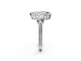 Silver Three-Stone Marquise Cut Cut Milgrain Band Prong Setting Ring_15