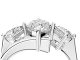 Silver Three-Stone Marquise Cut Tension Band Ring with Four-Prong Setting_24