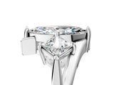 Silver Three-Stone Marquise Cut Tension Band Ring with Four-Prong Setting_25