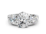 Silver Three-Stone Oval Cut Cut Milgrain Band Prong Setting Ring_13