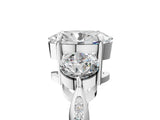 Silver Three-Stone Oval Diamond Channel Set Engagement Ring with Prong Setting_8