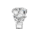 Silver Three-Stone Oval and Princess Cut Diamond Ring with Channel Band and Four-Prong Setting_21