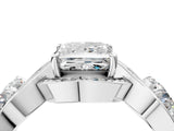Silver Three-Stone Princess Cut Diamond Wave Pave Band with Prong Setting_23