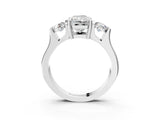 Silver Three-Stone Radiant Cut Cut Classic Band Prong Setting Ring_10