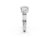 Silver Three-Stone Radiant Cut Cut Classic Band Prong Setting Ring_9