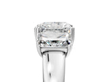 Silver Three-Stone Radiant Cut Diamond Ring with Channel Set Band and Four-Prong Setting_26