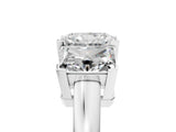 Silver Three-Stone Radiant Cut Diamond Ring with Channel Set Band and Four-Prong Setting_31