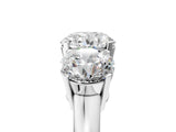 Silver Three-Stone Round Cut Diamond Ring with Channel Set Band and Four-Prong Setting_23