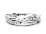 Silver Twisted Pave Round Diamond Infinity Band with Shared Prong Setting_14