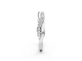 Silver Twisted Pave Round Diamond Infinity Band with Shared Prong Setting_16
