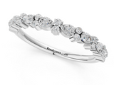 White Gold Pear & Round Diamond Wedding Band_123