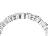White Gold Pear & Round Diamond Wedding Band_126