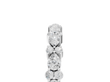 White Gold Pear & Round Diamond Wedding Band_137