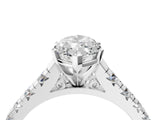 White gold 0.5 Carat Marquise Cut  Solitaire Ring with Cathedral Setting and Pavé Band_4
