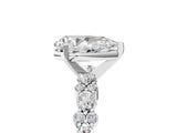 White gold 0.5 Carat Pear Cut  Solitaire with Side Stones, Pave Band, Four-Prong Setting_17