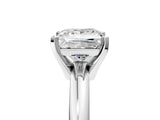 White gold 1 Carat Princess Cut  Solitaire Engagement Ring with Round Band and Four-Prong Setting_125