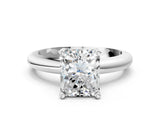 White gold 1 Carat Radiant Cut  Solitaire Engagement Ring with Round Band and Four-Prong Setting_132
