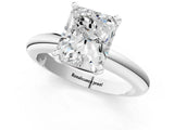 White gold 1.5 Carat Radiant Cut  Solitaire Engagement Ring with Round Band and Four-Prong Setting_133