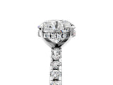 White gold 1.5 Carat Round Cut Diamond Solitaire Ring with Round  Pavé Band and Four-Prong Setting_41
