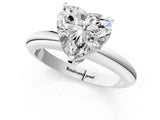 White gold 10 Carat Heart Cut  Solitaire Engagement Ring with Round Band and Four-Prong Setting_133