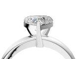 White gold 10 Carat Heart Cut  Solitaire Engagement Ring with Round Band and Four-Prong Setting_136