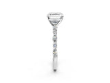 White gold 2 Carat Asscher Cut Diamond Ring with Marquise and Round  Side Stones and Four-Prong Setting_14