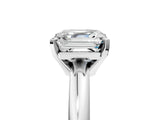 White gold 2 Carat Asscher Cut  Solitaire Engagement Ring with Round Band and Four-Prong Setting_173