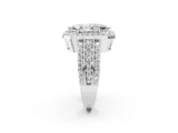 White gold 2 Carat Marquise Cut Halo  Ring with Split Shank and Four-Prong Setting_2