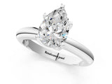 White gold 2 Carat Pear Cut  Solitaire Engagement Ring with Round Band and Four-Prong Setting_133