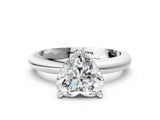 White gold 2.5 Carat Heart Cut  Solitaire Engagement Ring with Round Band and Four-Prong Setting_132