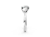 White gold 2.5 Carat Heart Cut  Solitaire Engagement Ring with Round Band and Four-Prong Setting_134