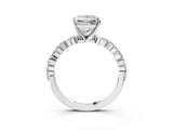 White gold 2.5 Carat Princess Cut Diamond Ring with Marquise and Round  Side Stones and Four-Prong Setting_15
