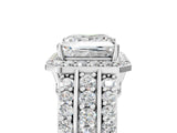 White gold 2.5 Carat Princess Cut Halo  Ring with Split Shank and Four-Prong Setting_5