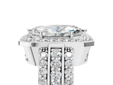 White gold 3.5 Carat Marquise Cut Halo  Ring with Split Shank and Four-Prong Setting_5