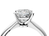 White gold 3.5 Carat Princess Cut  Solitaire Engagement Ring with Classic Band and Four-Prong Setting_4