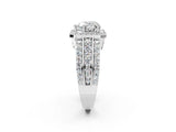White gold 6 Carat Heart Cut Halo  Ring with Split Shank and Four-Prong Setting_2