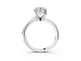 White gold 6 Carat Round Cut  Solitaire Engagement Ring with Round Band and Four-Prong Setting_243