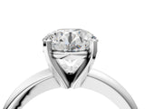 White gold 6 Carat Round Cut  Solitaire Engagement Ring with Round Band and Four-Prong Setting_244